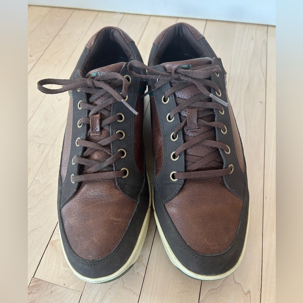 Mens FOOTJOY Brown Leather Spikeless Golf Shoes / Size 11
